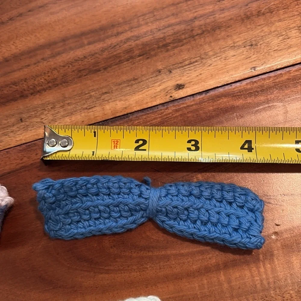Handmade Crochet Kids Hair Bows - Multicolor Set